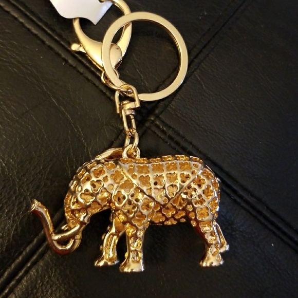 New Lucky Elephant Rhinestone Crystal Keyring - Picture 4 of 7